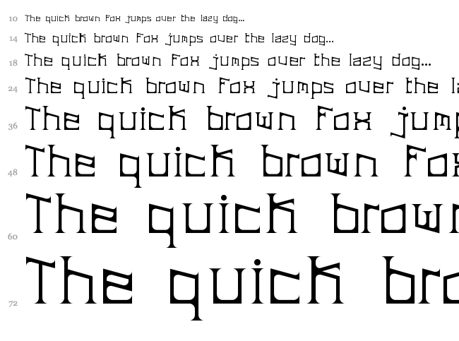 ArDeck font waterfall